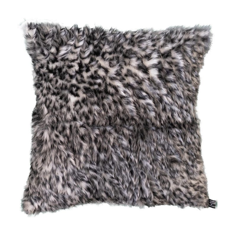 Beautiful & Soft Baby Snow Leopard Faux Fur Fluff Cushion Cover, Great ...