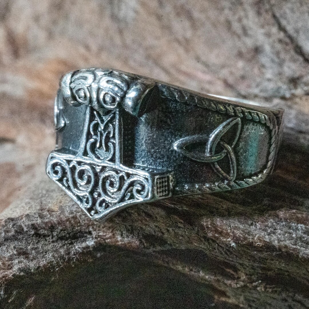 Thors Hammer Ring .925 Sterling Silver Sizes M-Z+5. Amazing