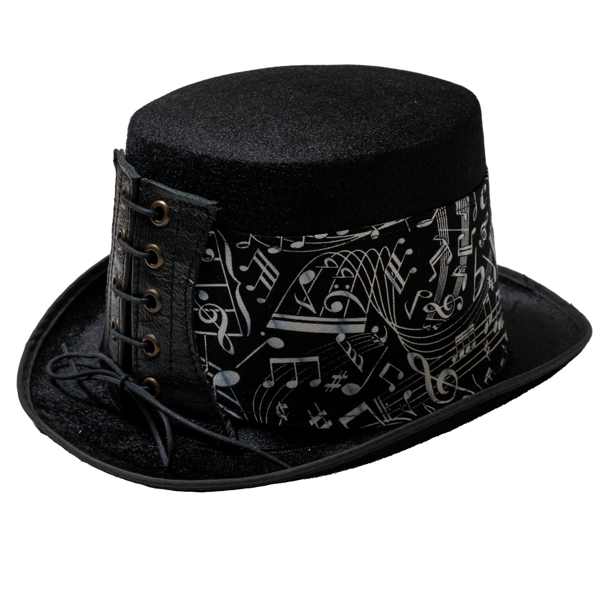 Black Connors Steampunk Hat Steampunk Wool Felt Bowler Hat – Village Hat Shop main image 2