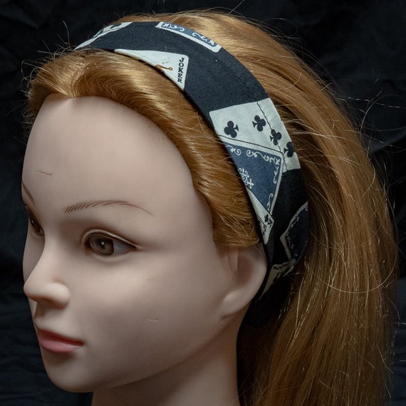 Lucky Deck of Card Design on Our Elasticated Headband Great for