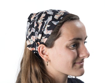 Great Bat design in our elasticated headband handmade from the Dear Stella Toil & Trouble fabric  ~Hair Tie Ladies Girls Fashion 100% Cotton