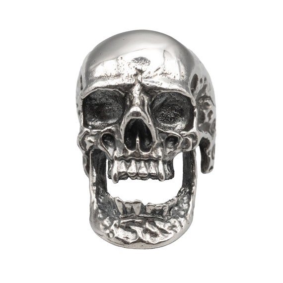 Vampire Skull Ring .925 Solid Sterling Silver Chunky, Heavy Ring