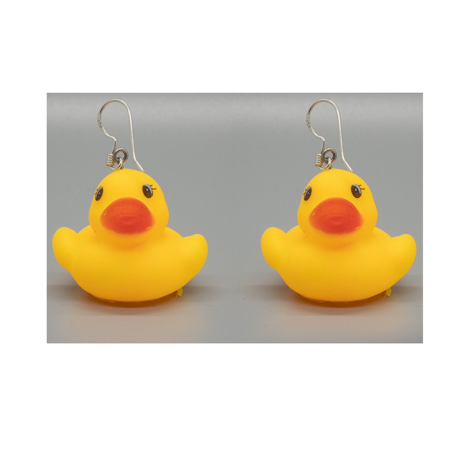 Rubber sale duck earrings