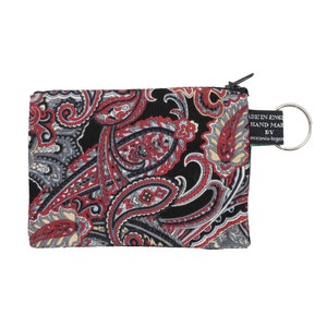 Monederos de diseño Paisley hechos a mano de Little Johnny 100% algodón ideal para monedas de tarjetas de efectivo