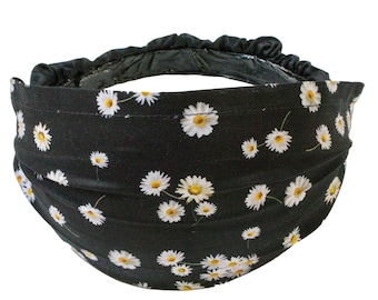 Bellissime margherite ~ Fascia elastica per capelli fatta a mano, da indossare larga o stretta ~ bandana, chemioterapia ~ accessorio perfetto