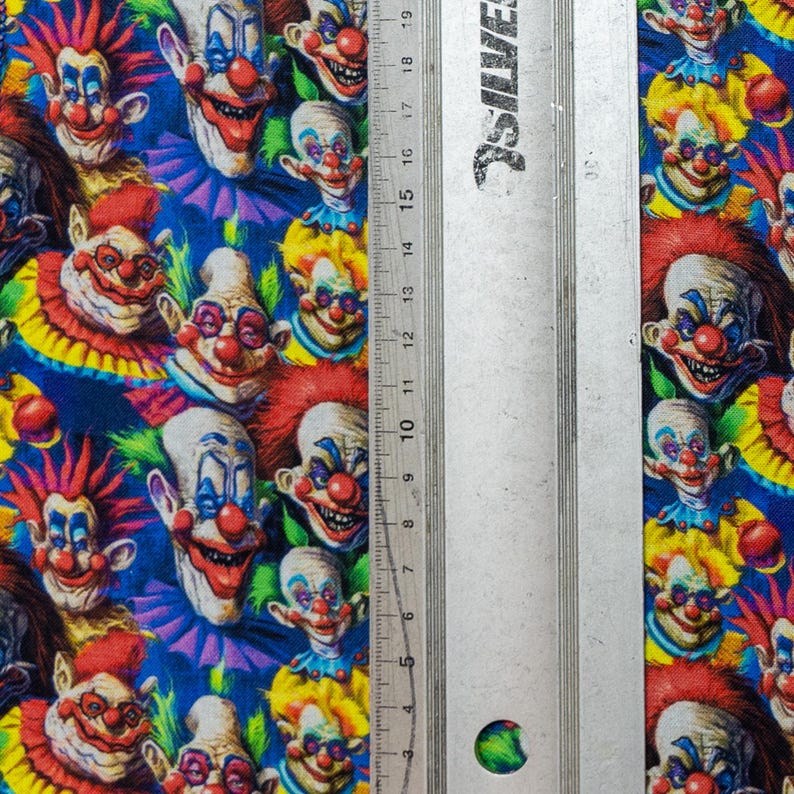 Fat Quarter Crazy Killer Clown 100% Cotton Fabric by Crafty Cotton ...