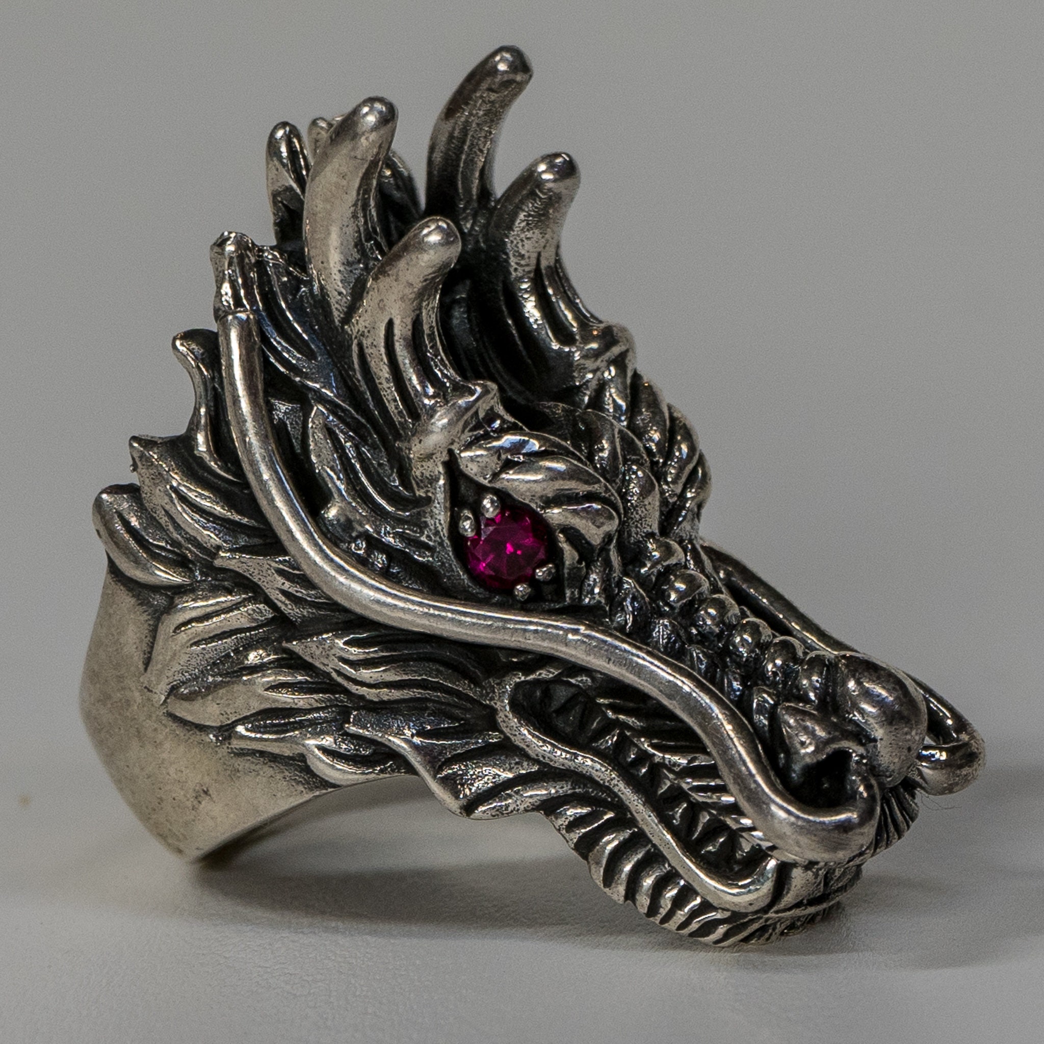 Eastern Dragon Head Ring Sterling Silver Demon Ring Chinese Dragon Ring  Monster Ring - Etsy