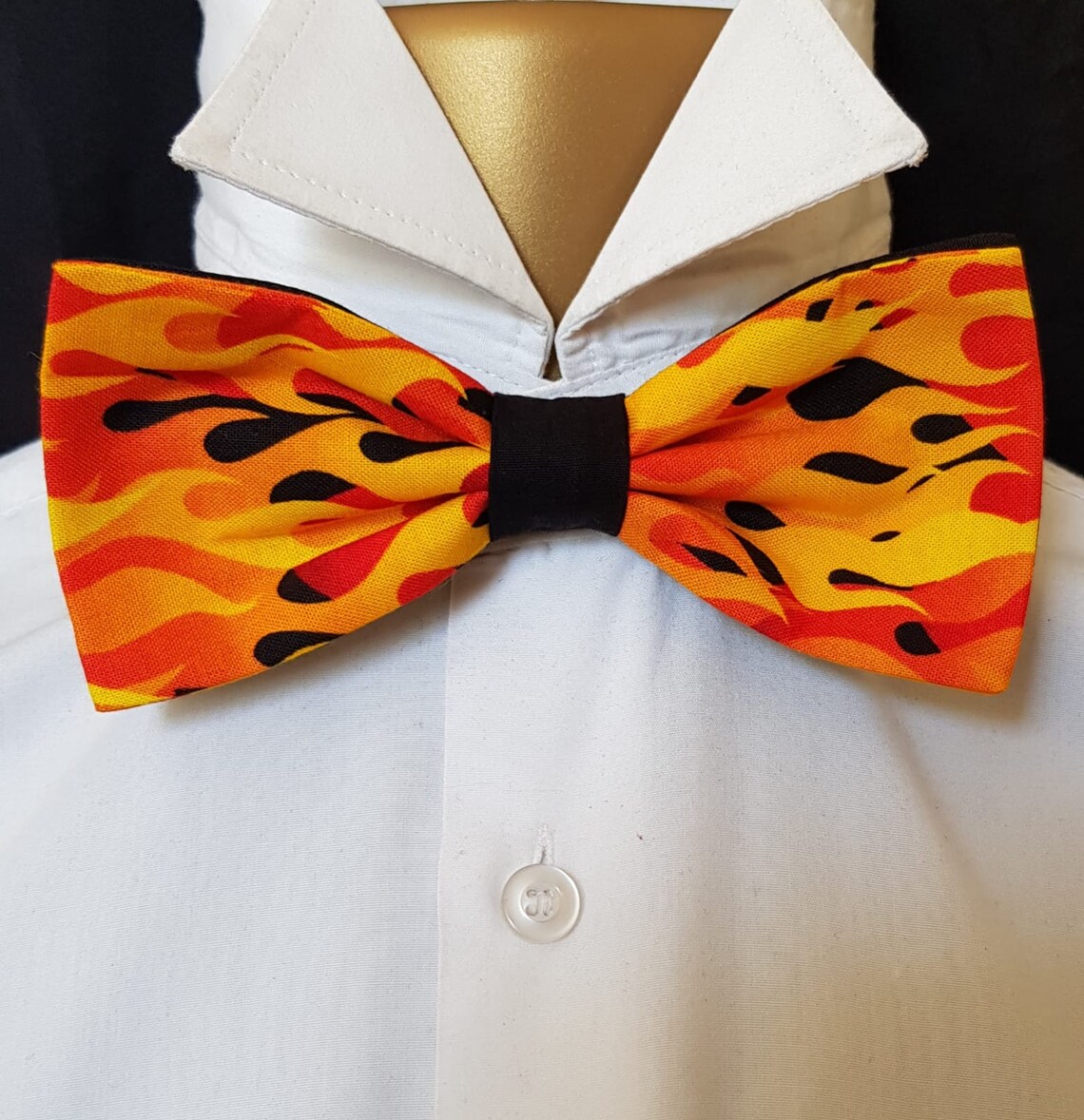 Flames Flaming Bow Tie Hair Bow Necktie Graduation Prom 100 Etsy
