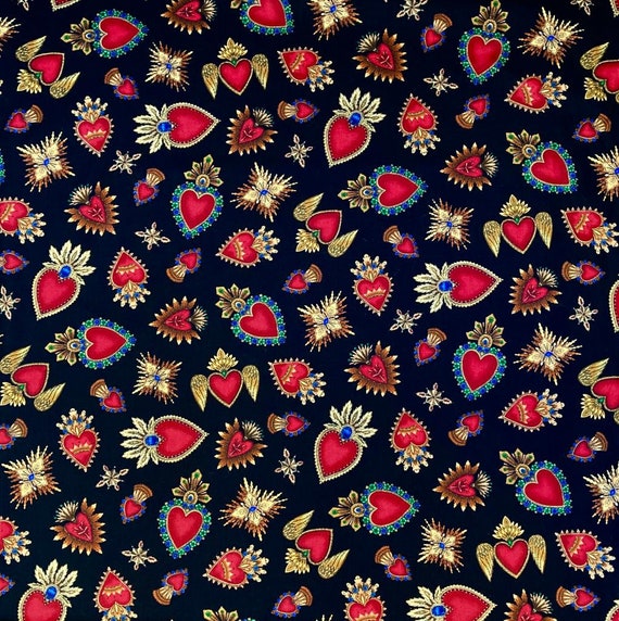 Valentine Fabric, Happy Valentines Day, Fabric for Her, Quilting Treasures,  100% Cotton, Sewing Craft, for Dressmaking, Sold by FAT QUARTER 