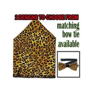 Leopard Print Einstecktuch & Fliege perfektes Accessoire für Hochzeiten, Abschlussfeier, Abschlussball oder Weihnachts- / Neujahrspartys. Tolle Geschenkidee