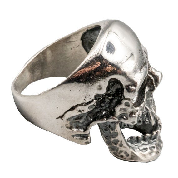 Vampire Skull Ring .925 Solid Sterling Silver Chunky, Heavy Ring