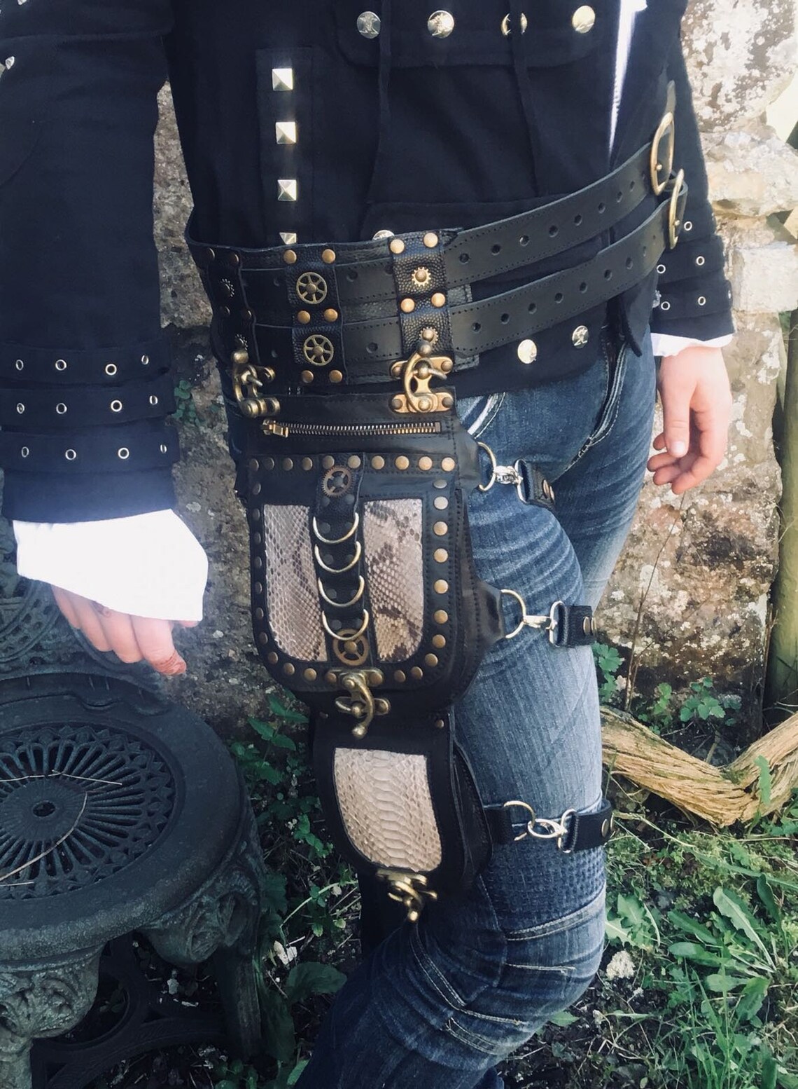 Festival Utility Belt Leg Strap Steampunk Cyberpunk Etsy