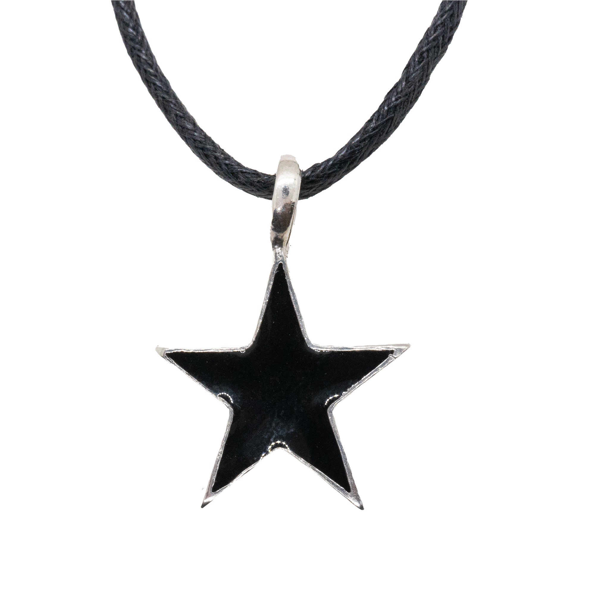Black star pendant best sale