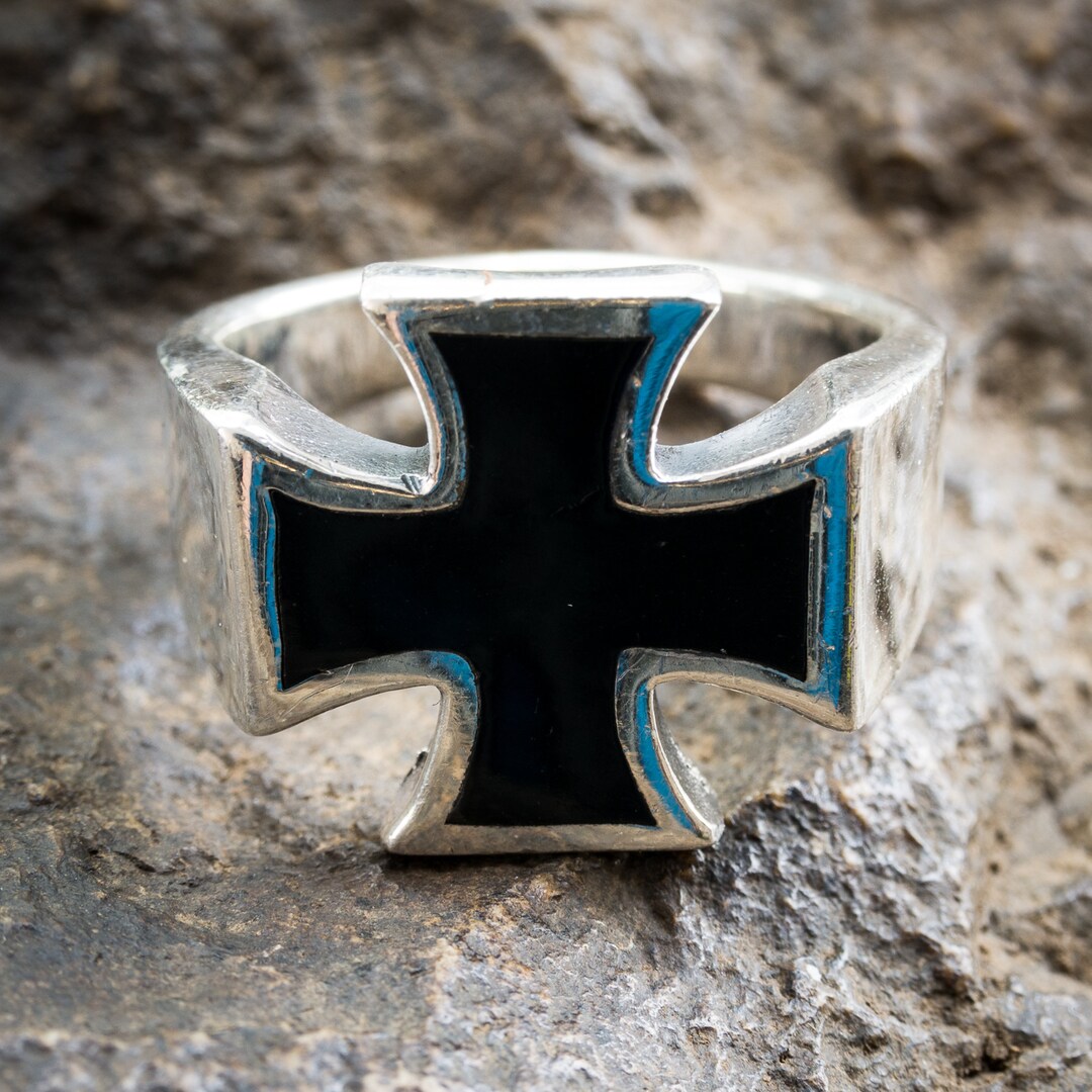CROSS - CUSTOM PAINT RING /SILVER×ORANGE（8mm Custom Made