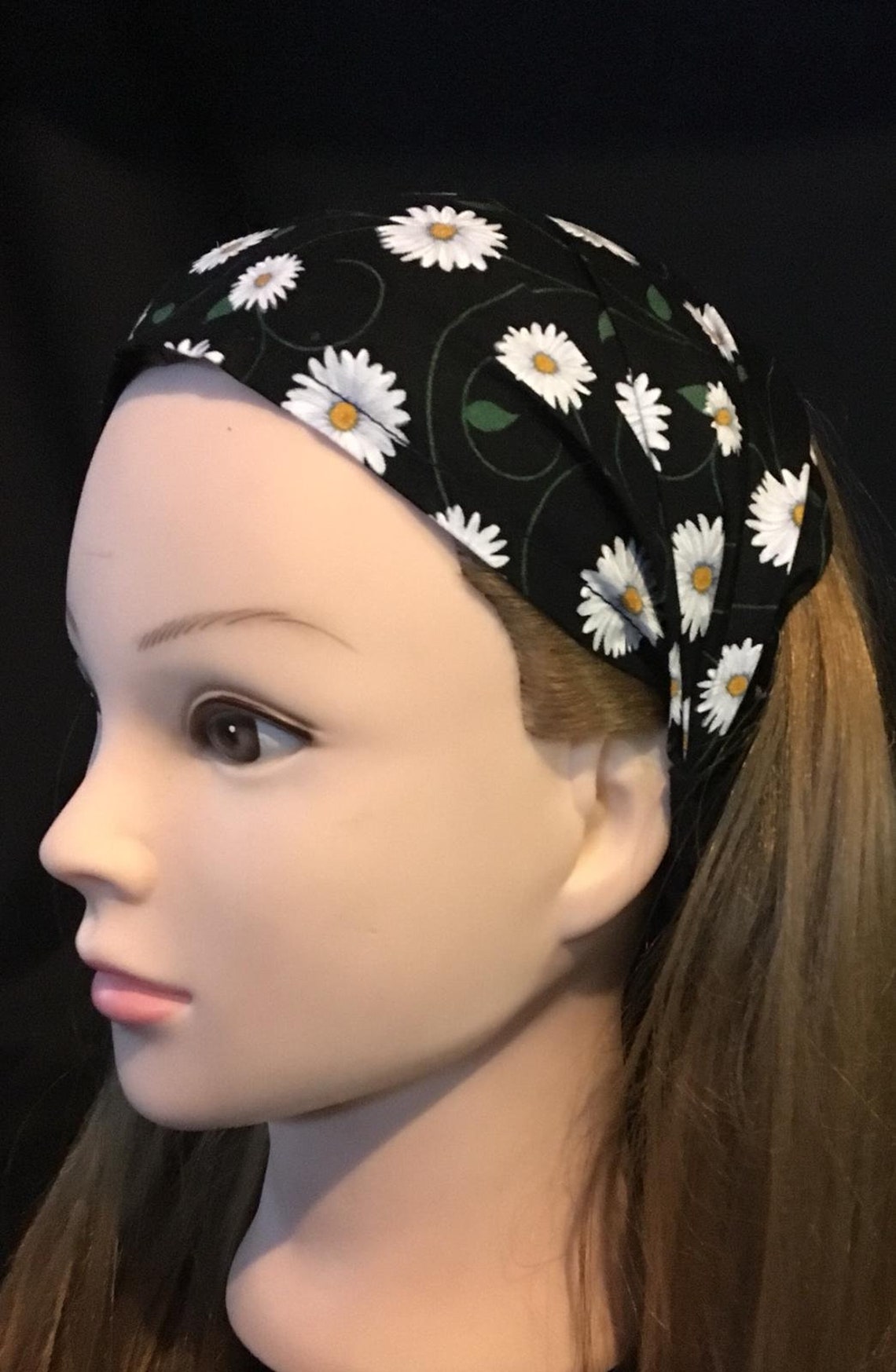Beautiful Daisies Headband Bandana Hair Tie Turban Fabric Etsy
