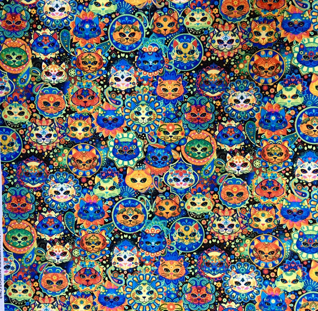 Day of the Dead Cats Design Perfect for Making Face Masks Timeless ...