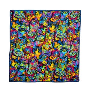 Artistic Painted Cats designer bandana headband, great for chemowear , or a dog bandana Timeless Treasures 100% Cotton Fabric