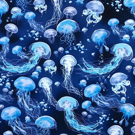 Beautiful Design Jellyfish Swarming In The Ocean Handmade Etsy