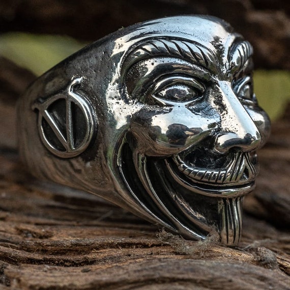 V for Vendetta Ring .925 Sterling Silver/anonymous/guy Fawkes