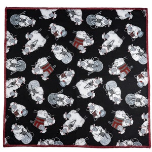 Crazy Funky Knitting Sheep designer bandana, headband Biker dog Tie Chemo Wear Bandanna David Textiles 100% Cotton Fabric