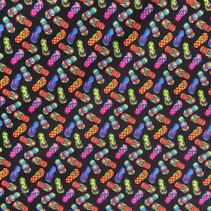 Bandana divertida con chanclas de colores brillantes en diferentes colores, también se puede usar como diadema, ideal para ropa de quimioterapia o como banda para tu perro.