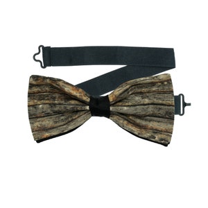 Wood Grain Effect Face Fliege perfekt für Hochzeiten Abschlussfeier / Abschlussball-Krawatte kann auch als Haarschleife getragen werden. Ideal für jede Party oder Veranstaltung.