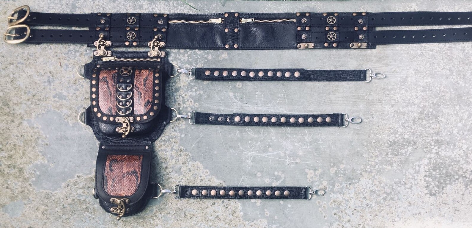 Festival Utility Belt Leg Strap Steampunk Cyberpunk Etsy