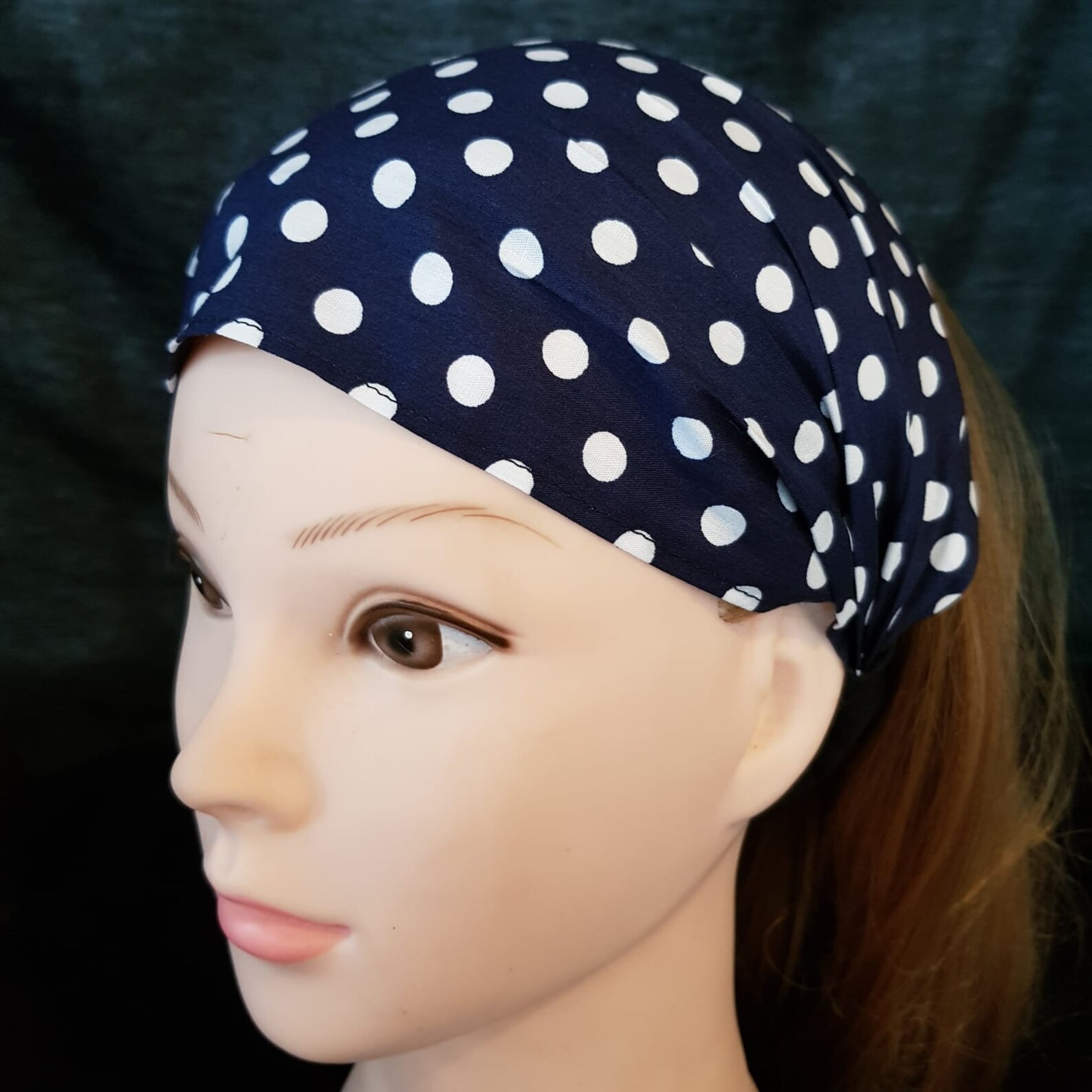 Beige Polka Dot Headband