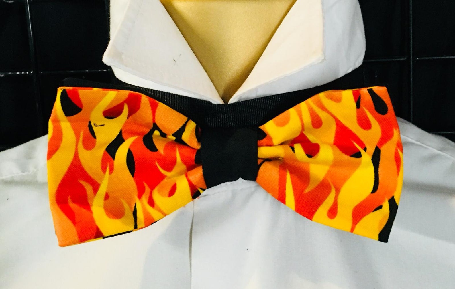 Flames Flaming Bow Tie Hair Bow Necktie Graduation Prom 100 Etsy