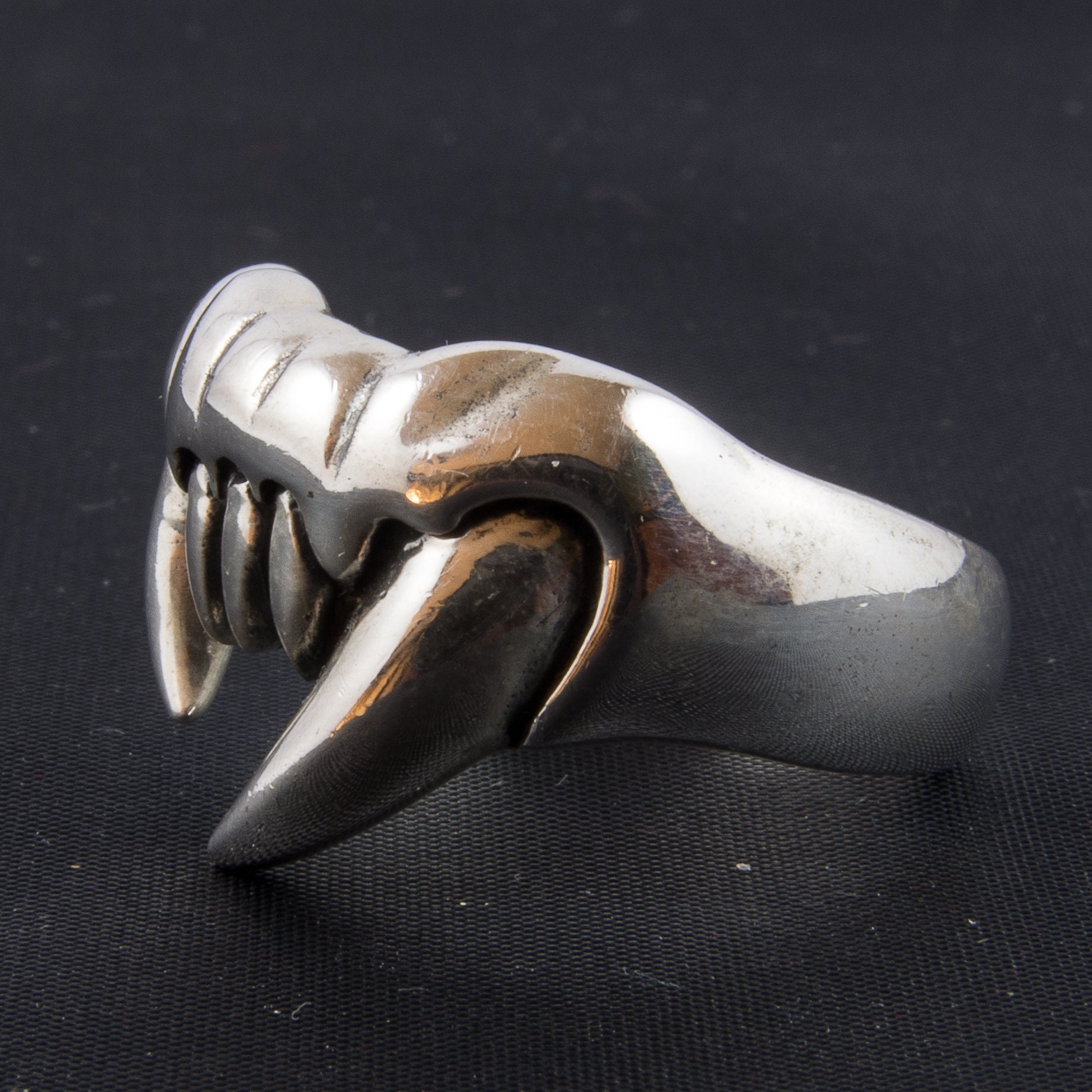 Vampire Rings Men Great Design - Vampire Fang Ring 925 Solid Sterling Silver Heavy Metal ...
