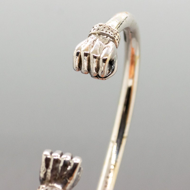 Sterling silver shop fist bracelets