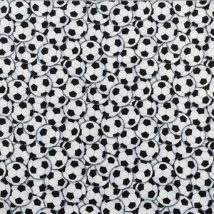 Footballs in an overlocking design 100% Cotton material perfect for Face Masks. Footy Supporters Champions League World Cup Premier League