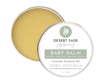 Baby Balm with Lavender and Plantain | Calendula and Chamomile Salve | Soothe Diaper Rash