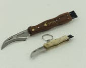lot of 2 pocket knife mushrooms Leopard