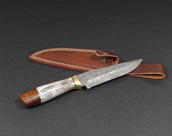 DAMASCUS  steel hunting knife