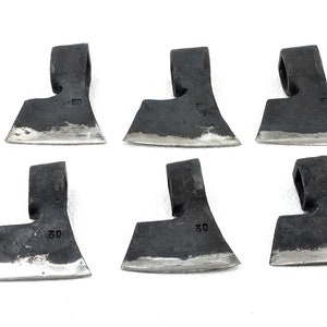 Lot of 10  goosewing bearded broad  hatchet axe head handmade forged rare