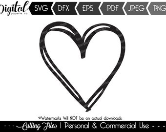 Download Scribble heart svg | Etsy