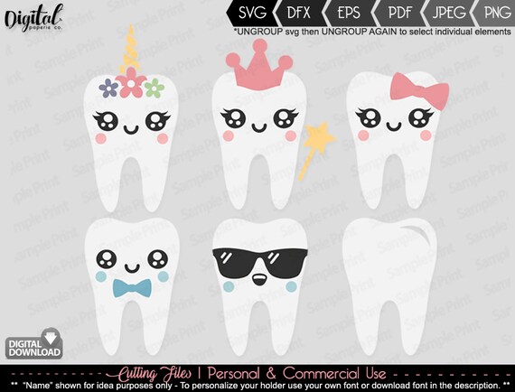 Tooth Fairy Bag Design Bundle Svg Tooth Pouch Svg Etsy