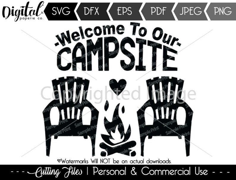 Welcome To Our Campsite SVG File | Etsy