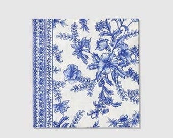 French Toile Napkins ( cocktail or luncheon)