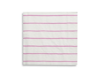 Pink Striped Small Napkins (16 ct.)