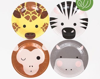 Mini Safari Plates ( 8 ct)