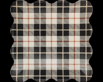 Black Fall Plaid 10" Plates (8 ct.)