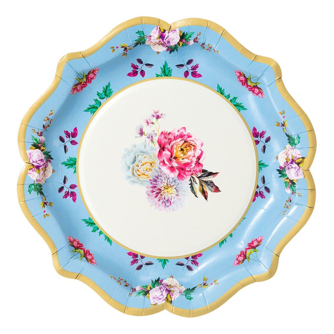 Pastel Pink Plaid Small Paper Plates