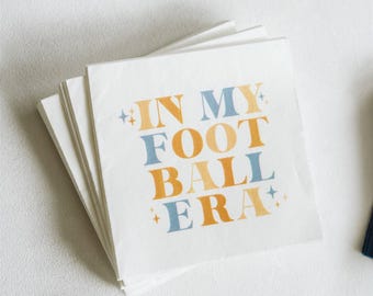 In My Football Era oranje en blauwe servetten (20 kt.)