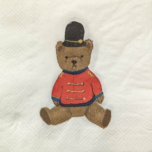 London British Teddy Bear Napkins (cocktail size, 16 ct.)