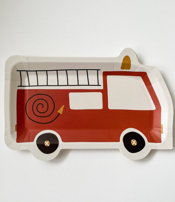 Fire Truck Party Plates ( 12 ct.)