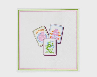 Servilletas de cóctel Mahjong (16 unidades)