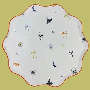 Bows & Boos Halloween Patterned Plates (large, 12 ct.)