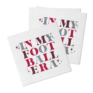 In My Football Era crimson and grey napkins ( 20 ct.)